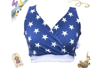 Dark Blue Stars Bra